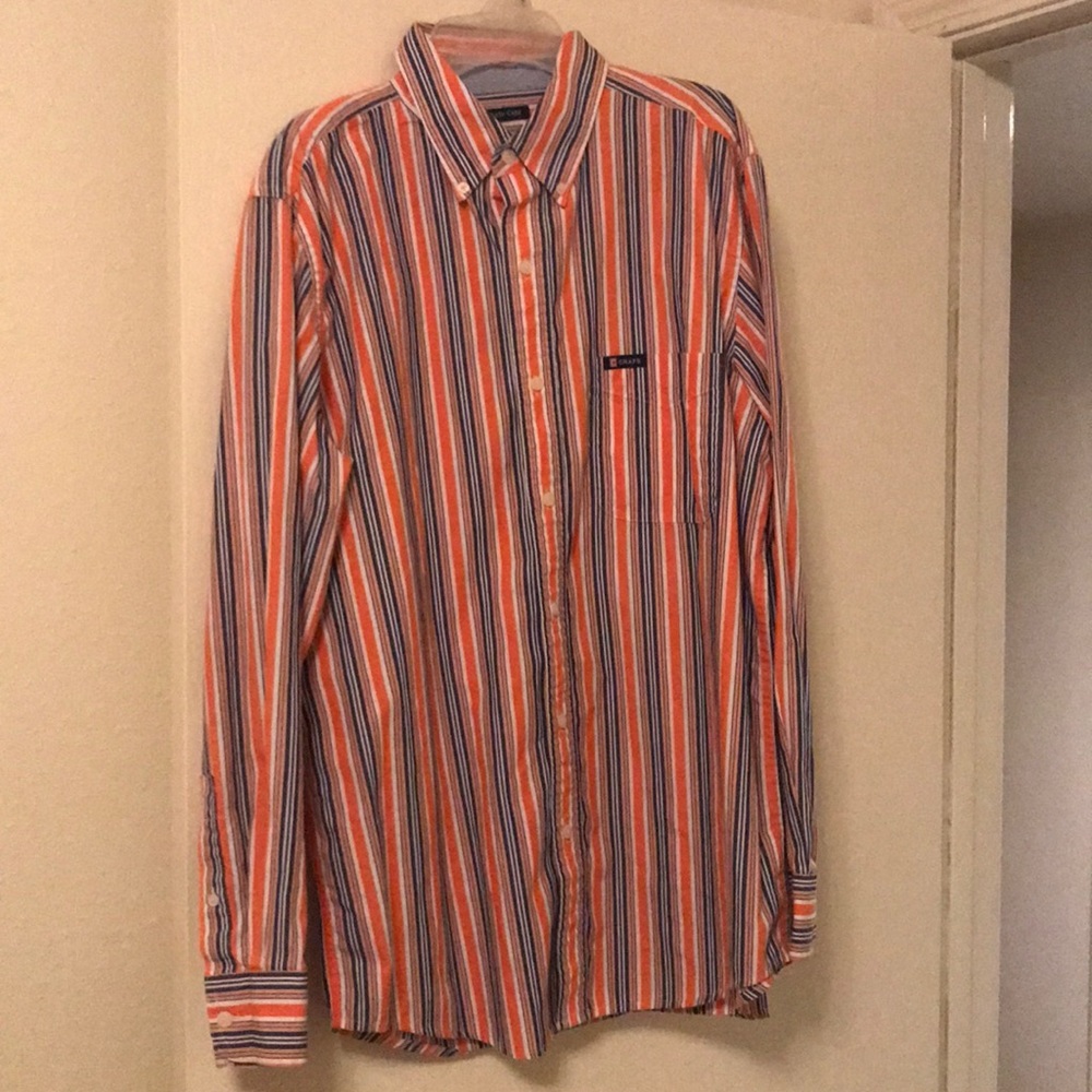 Mens chaps long sleeve button up shirt